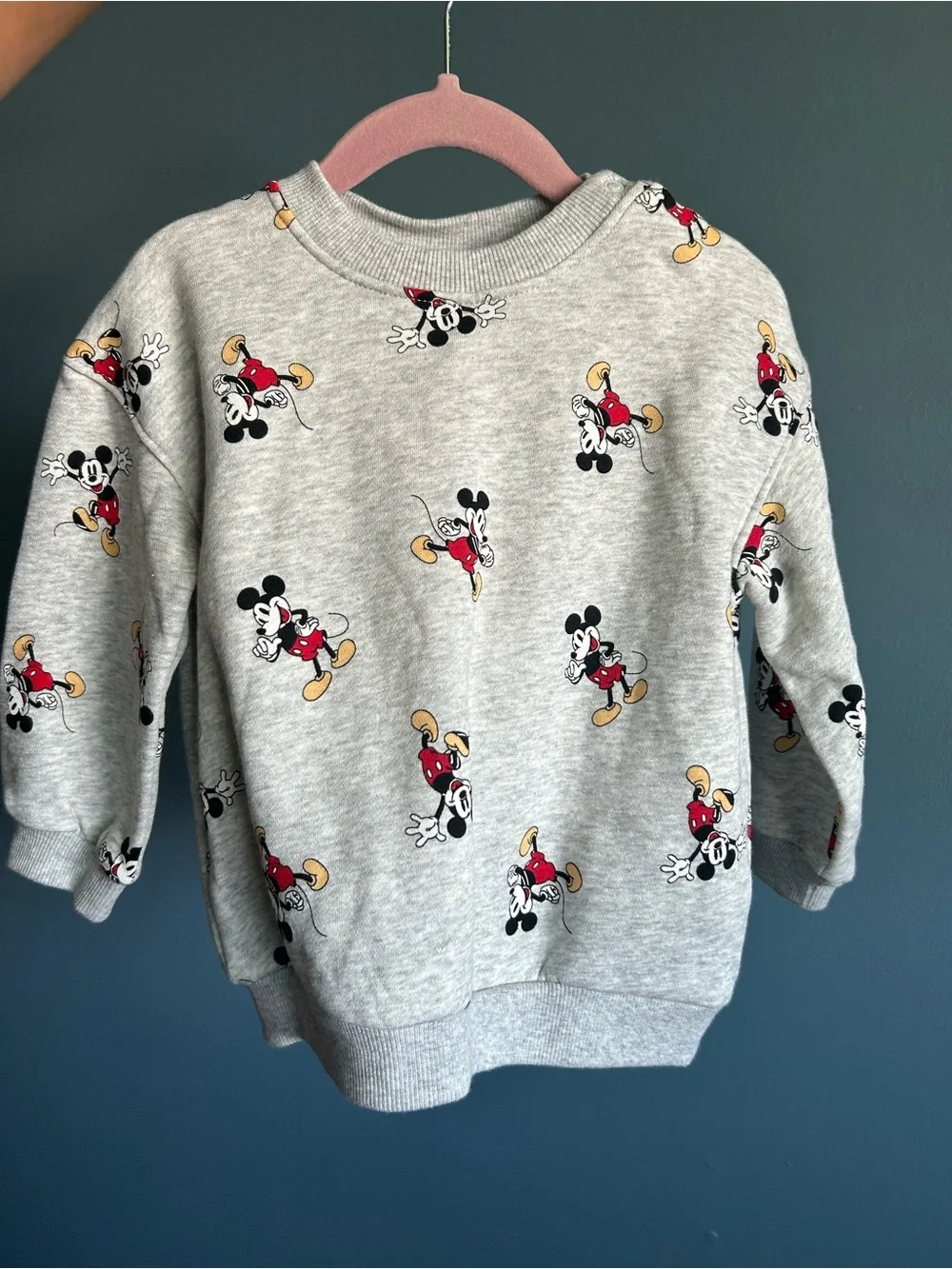Disney Grey Mickey Mouse Printed Sweatshirt Set